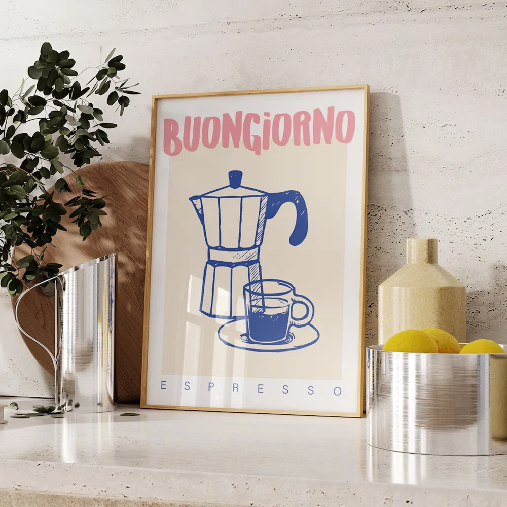 Home Office Kitchen - Stampe d'arte da parete moderne per