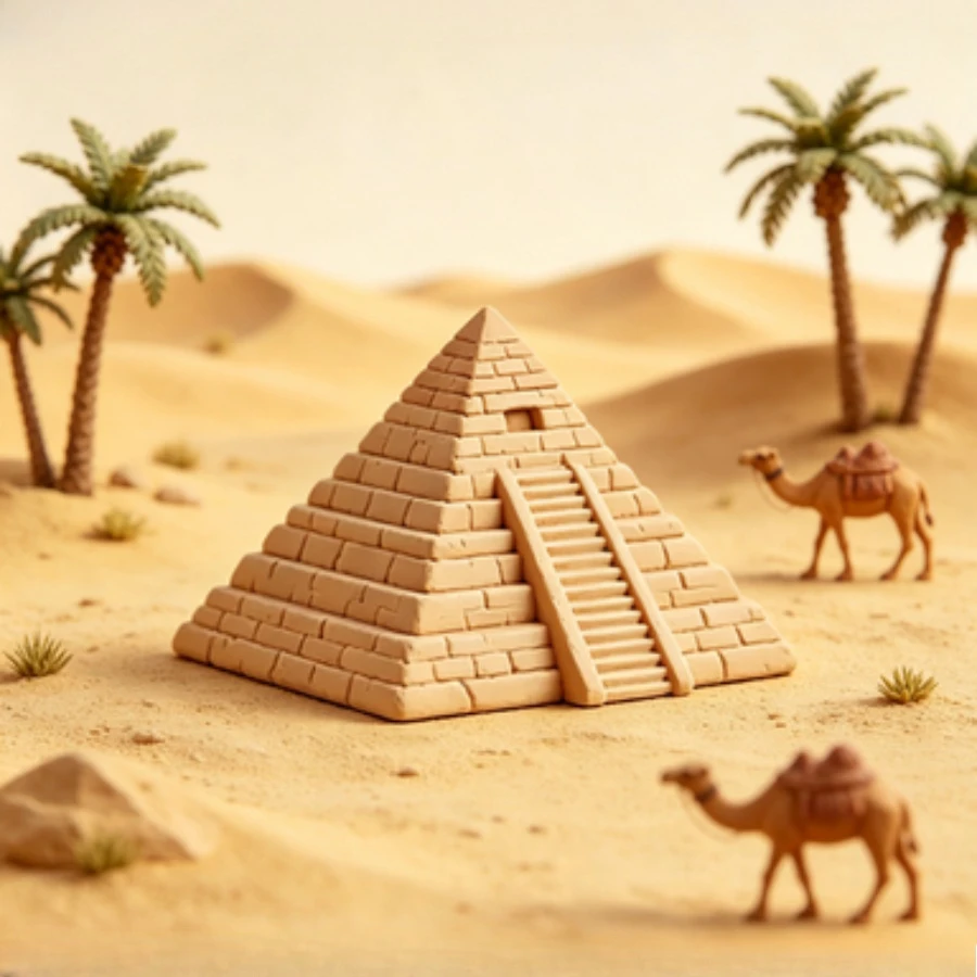 Home Office Architecture - Modello di Piramide Egizia Stampato in