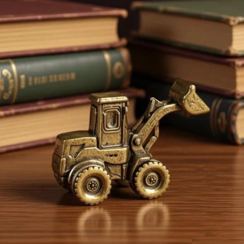 Home Office Architecture - Statua di Bulldozer in Ottone, Modello