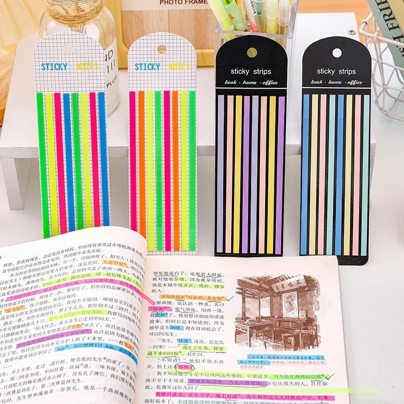 Sticky Note Dispenser - 1/2/4 pezzi Blocco Note Trasparente Arcobaleno