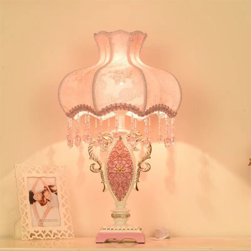 Desk Lamp Led - Lampada da Tavolo Rosa Europea, Lussuosa