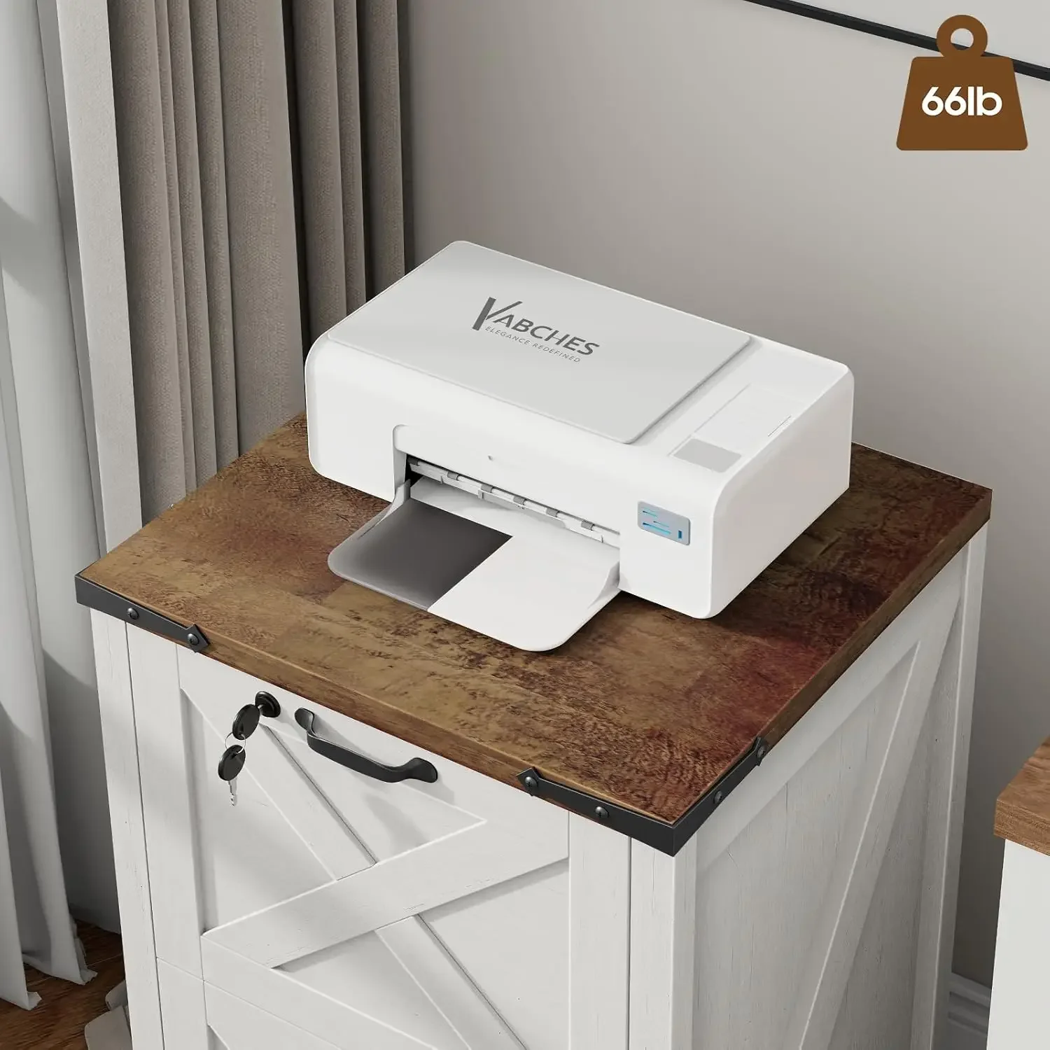 Armadietto verticale bianco in - Home Office With Two Desks recensione e prezzo