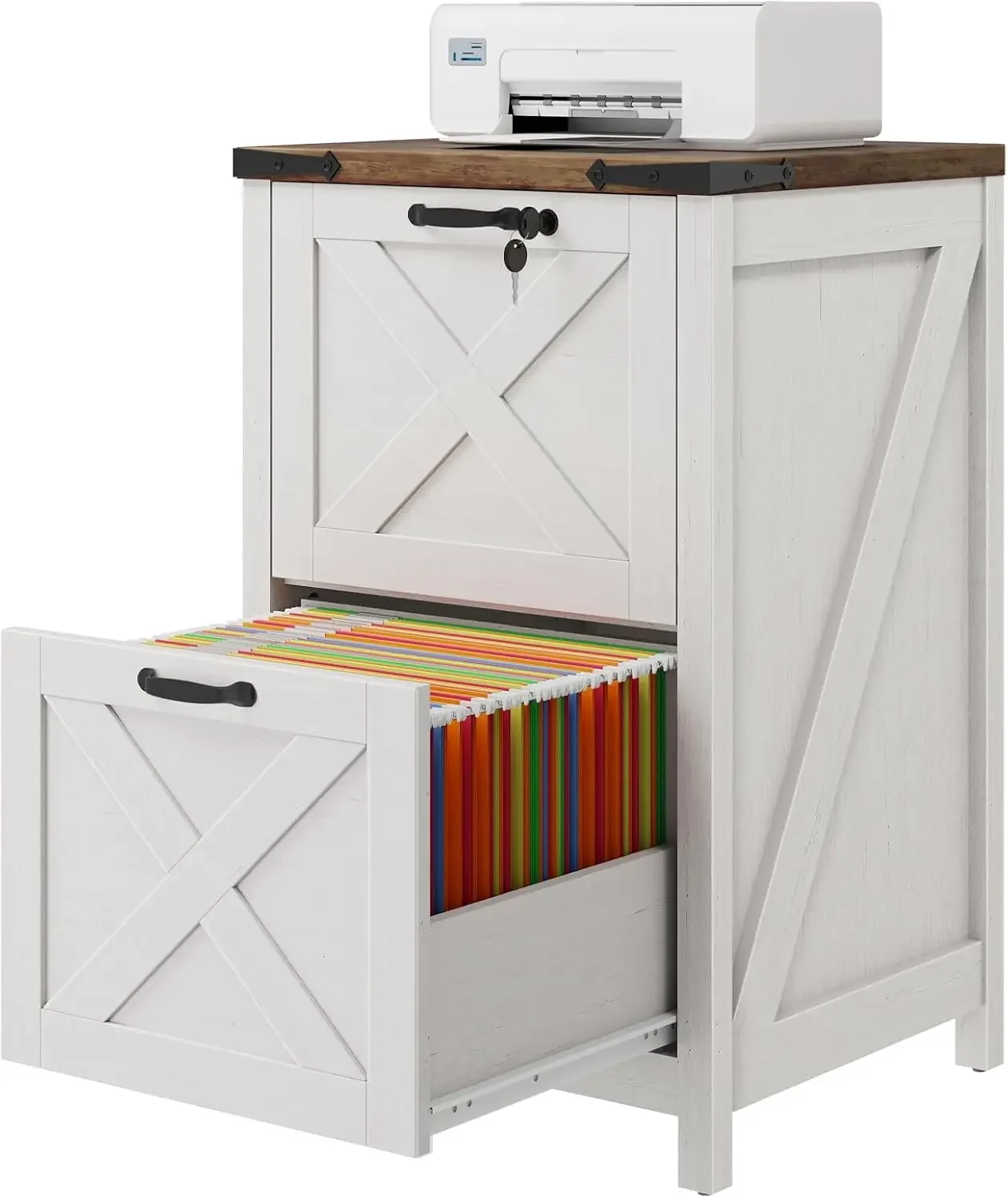 Armadietto verticale bianco in - Home Office With Two Desks recensione e prezzo