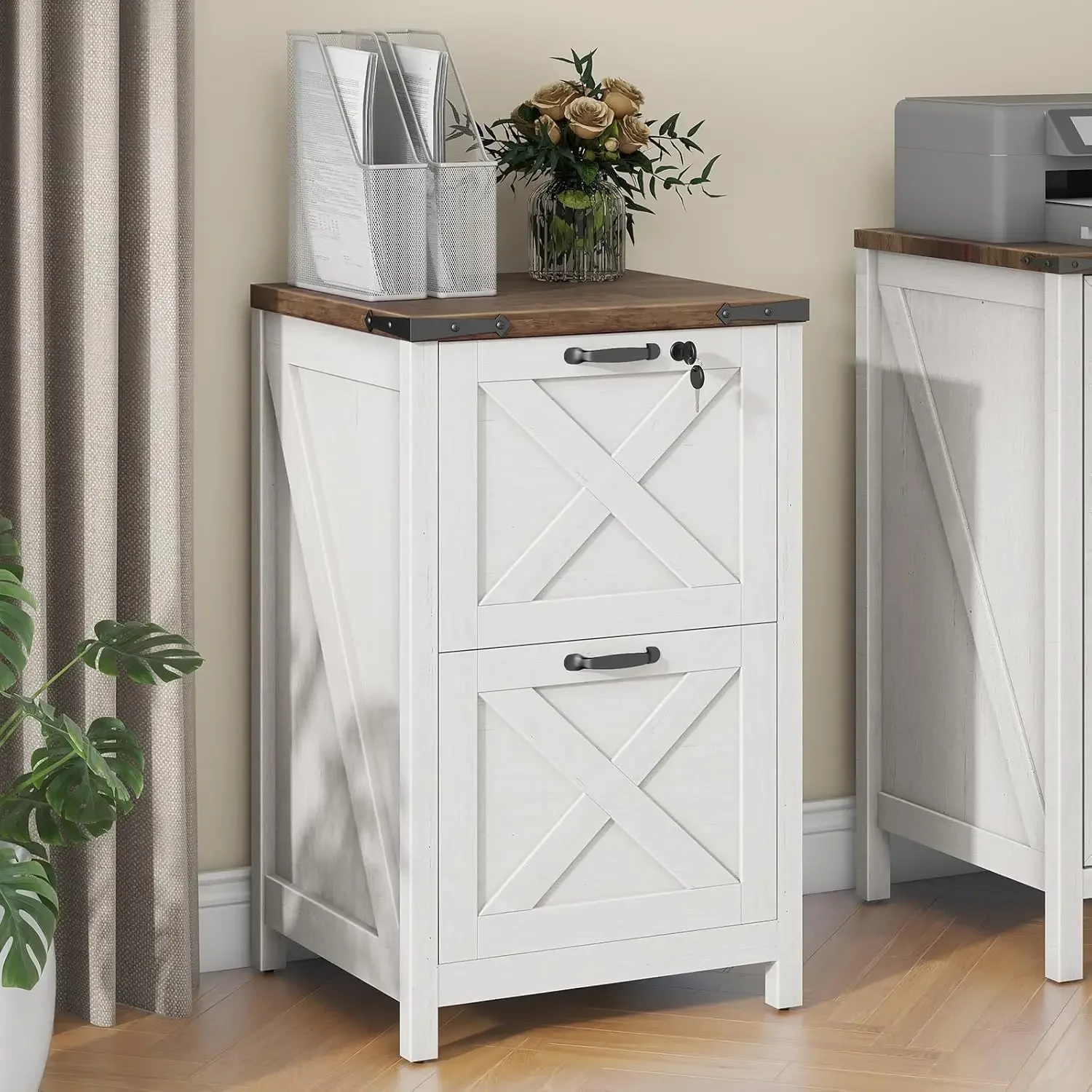 Armadietto verticale bianco in - Home Office With Two Desks recensione e prezzo