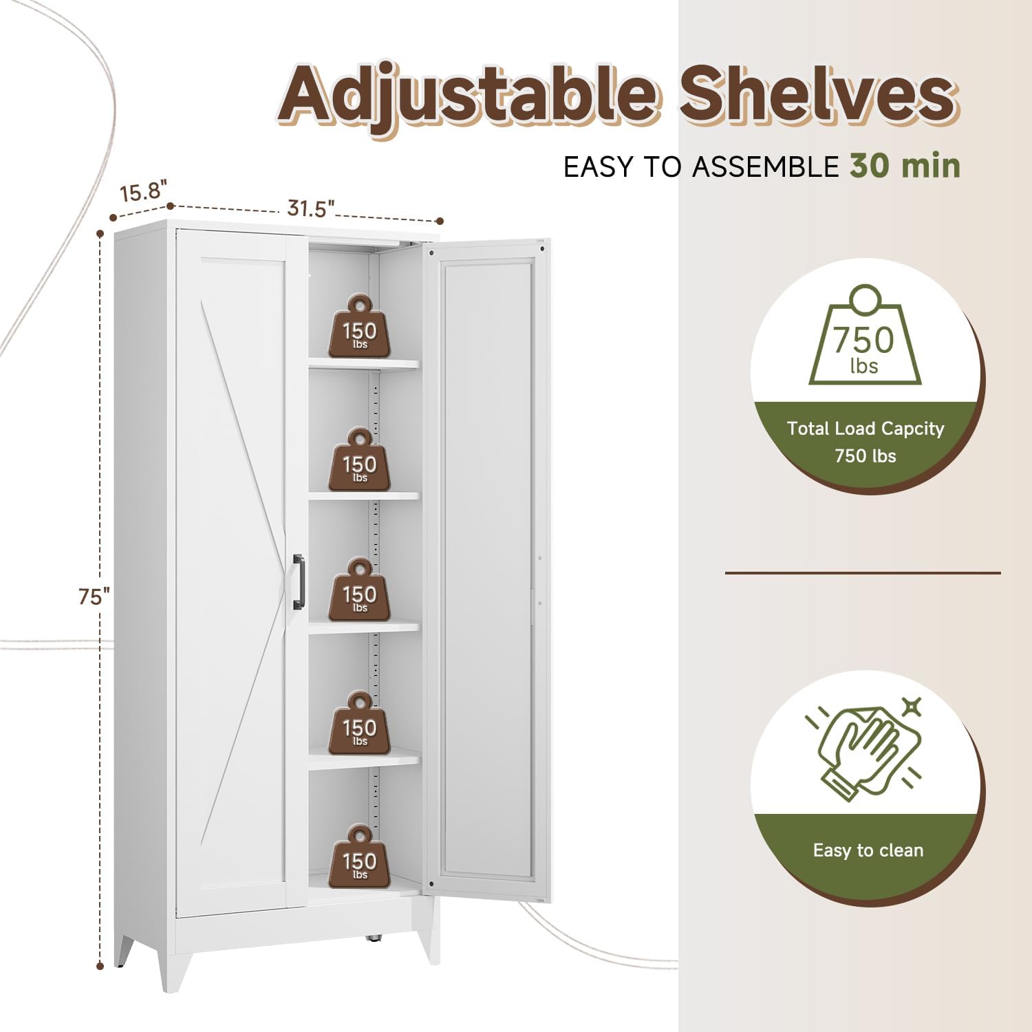 Armadio Alto in Metallo per St - Home Office Kitchen recensione e prezzo