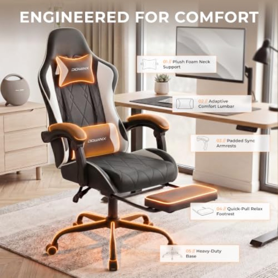 Sedia da gaming con poggiapied - Home Office Chair recensione e prezzo