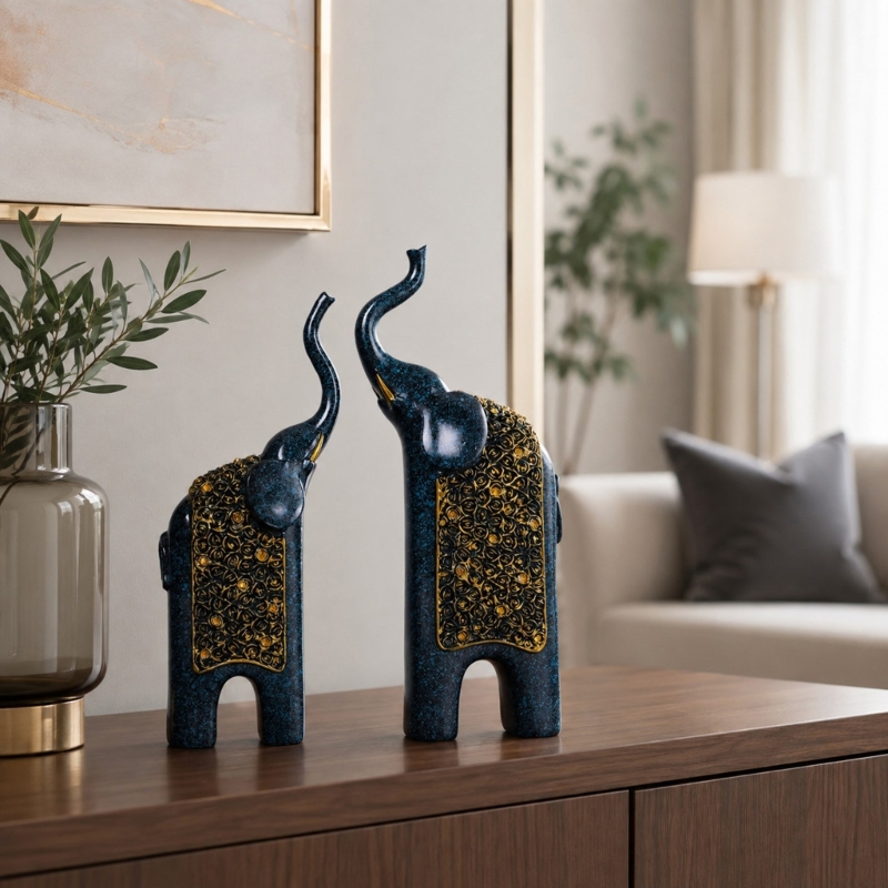 Due figurine elefanti presenta - Home Office With Two Desks recensione e prezzo