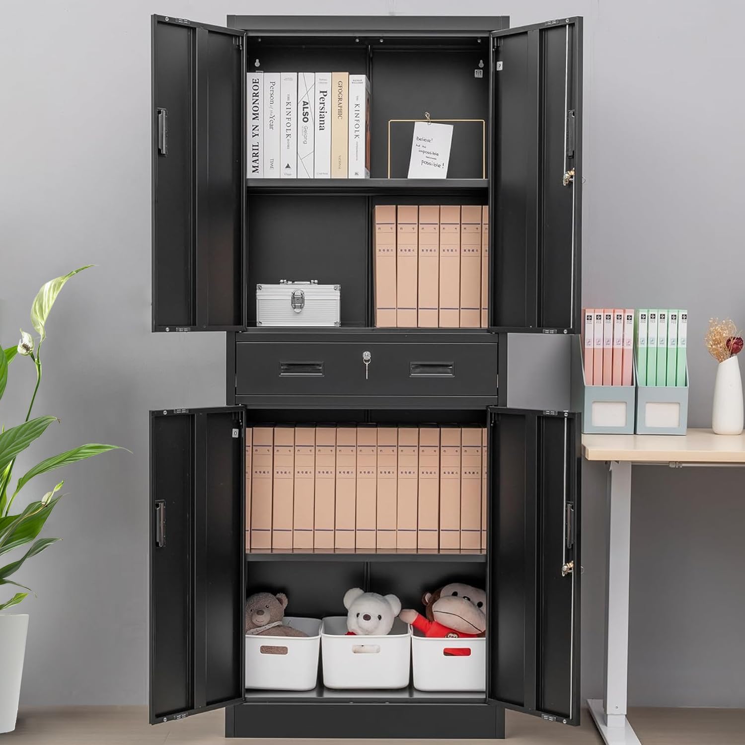 Armadio Alto in Metallo con Ca - Home Office Kitchen recensione e prezzo