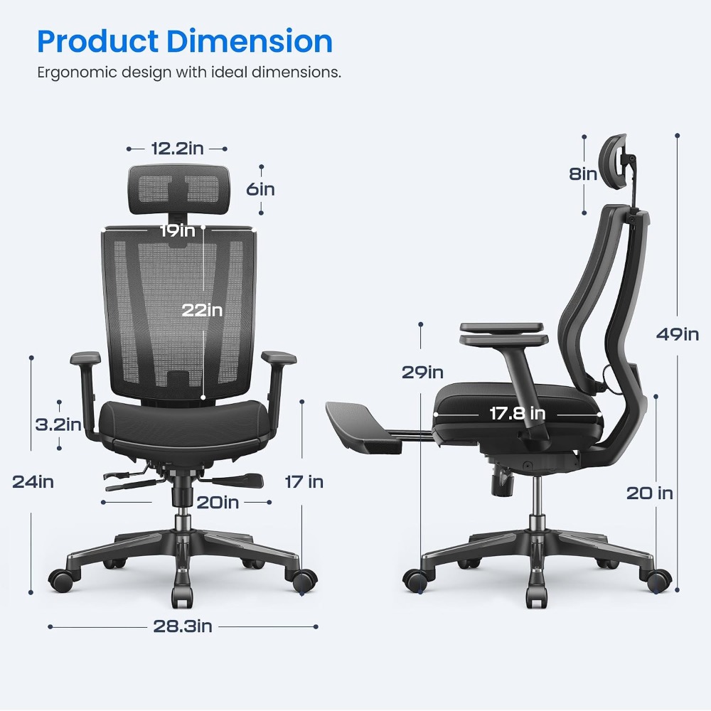 Sedia da Ufficio Regolabile: E - Ergonomic Office Chair recensione e prezzo