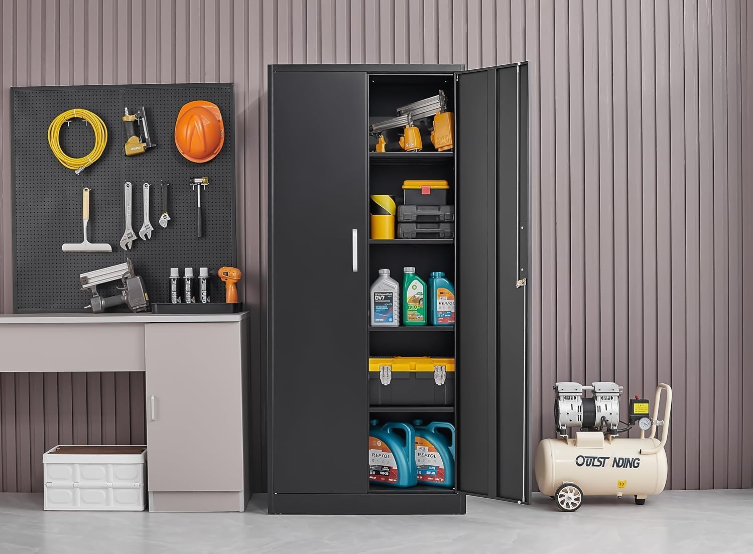 Armadio Metallico con Ripiani  - Home Office Kitchen recensione e prezzo